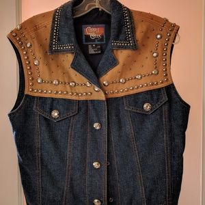 Cripple Creek Denim and Leather w/Stones .
